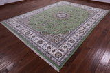 Persian Nain Hand Knotted Wool & Silk Rug - 7' 11" X 10' 0" - Golden Nile