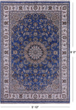 Persian Nain Handmade Wool & Silk Rug - 5' 10" X 9' 0" - Golden Nile