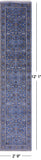 Blue Persian Nain Handmade Wool & Silk Runner Rug - 2' 9" X 12' 1" - Golden Nile