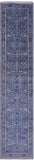 Blue Persian Nain Handmade Wool & Silk Runner Rug - 2' 9" X 12' 1" - Golden Nile
