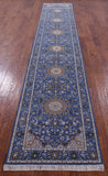 Persian Nain Hand Knotted Wool & Silk Rug - 2' 7" X 14' 0" - Golden Nile