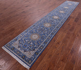 Persian Nain Hand Knotted Wool & Silk Rug - 2' 7" X 14' 0" - Golden Nile