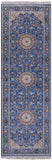 Persian Nain Hand Knotted Wool & Silk Rug - 2' 8" X 8' 1" - Golden Nile