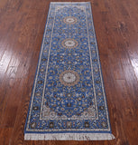 Persian Nain Hand Knotted Wool & Silk Rug - 2' 8" X 8' 1" - Golden Nile