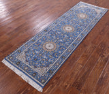 Persian Nain Hand Knotted Wool & Silk Rug - 2' 8" X 8' 1" - Golden Nile