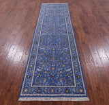 Persian Nain Handmade Wool & Silk Rug - 2' 9" X 10' 1" - Golden Nile