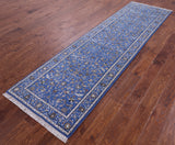 Persian Nain Handmade Wool & Silk Rug - 2' 9" X 10' 1" - Golden Nile