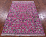Persian Nain Hand Knotted Wool & Silk Rug - 5' 11" X 9' 1" - Golden Nile