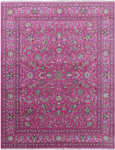 Persian Nain Hand Knotted Wool & Silk Rug - 8' 1
