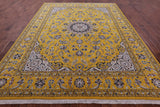 Persian Nain Hand Knotted Wool & Silk Rug - 9' 2" X 12' 2" - Golden Nile