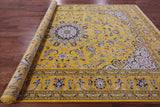 Persian Nain Hand Knotted Wool & Silk Rug - 9' 2" X 12' 2" - Golden Nile