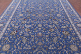 Persian Nain Hand Knotted Wool & Silk Rug - 9' 0" X 12' 1" - Golden Nile