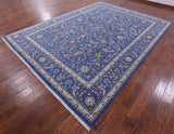 Persian Nain Hand Knotted Wool & Silk Rug - 9' 0" X 12' 1" - Golden Nile