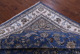 Square Persian Nain Hand Knotted Wool & Silk Rug - 7' 10" X 7' 10" - Golden Nile