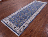 Persian Nain Hand Knotted Wool & Silk Rug - 2' 8" X 12' 1" - Golden Nile