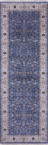 Persian Nain Handmade Wool & Silk Rug - 2' 7