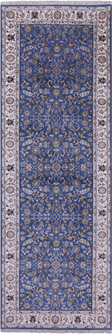 Persian Nain Handmade Wool & Silk Rug - 2' 9