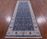 Persian Nain Handmade Wool & Silk Rug - 2' 9" X 14' 7" - Golden Nile