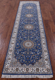 Persian Nain Hand Knotted Wool & Silk Rug - 2' 6" X 14' 0" - Golden Nile