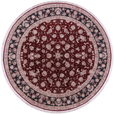 Round Persian Handmade Wool & Silk Rug - 7' 10" X 7' 10" - Golden Nile