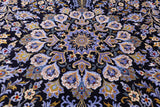 Blue Tree Of Life Persian Kashan Handmade Wool Rug - 7' 9" X 12' 2"