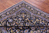 Blue Tree Of Life Persian Kashan Handmade Wool Rug - 7' 9" X 12' 2"