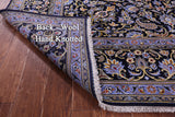 Blue Tree Of Life Persian Kashan Handmade Wool Rug - 7' 9" X 12' 2"