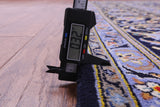 Blue Tree Of Life Persian Kashan Handmade Wool Rug - 7' 9" X 12' 2"