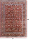 Persian Tabriz Handmade Wool Rug - 9' 1" X 12' 9" - Golden Nile