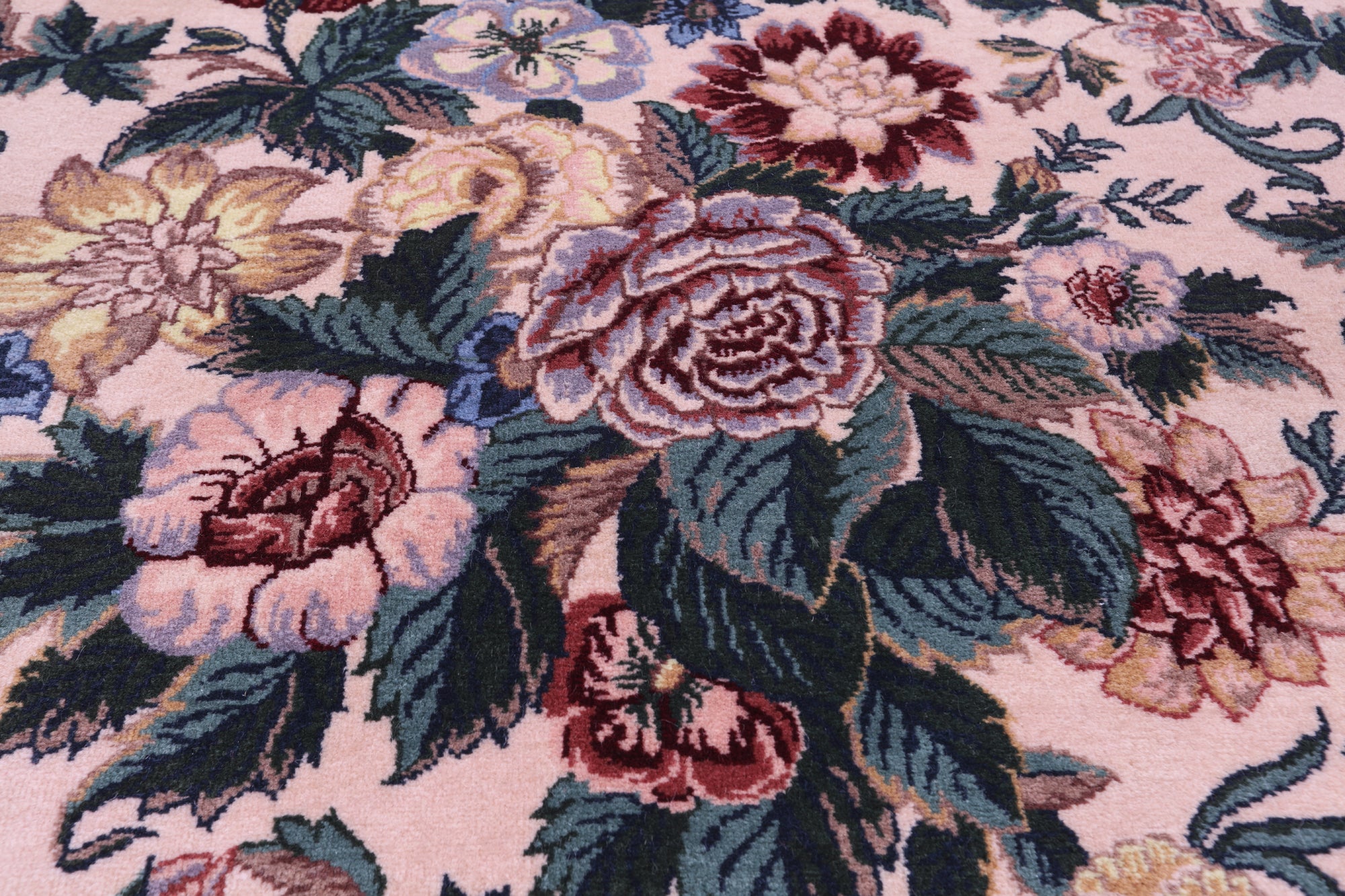 Ivory William Morris Hand Knotted Wool Rug - 8' 0" X 10' 3"