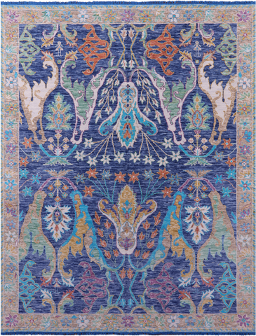Turkish Oushak Hand Knotted Wool Rug - 9' 0