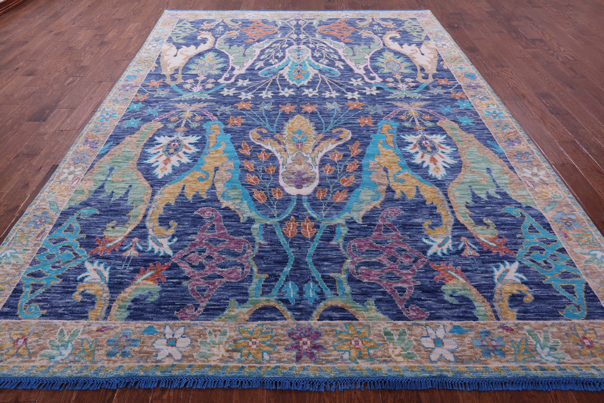 Turkish Oushak Hand Knotted Wool Rug - 9' 0" X 12' 0" - Golden Nile