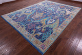 Turkish Oushak Hand Knotted Wool Rug - 9' 0" X 12' 0" - Golden Nile