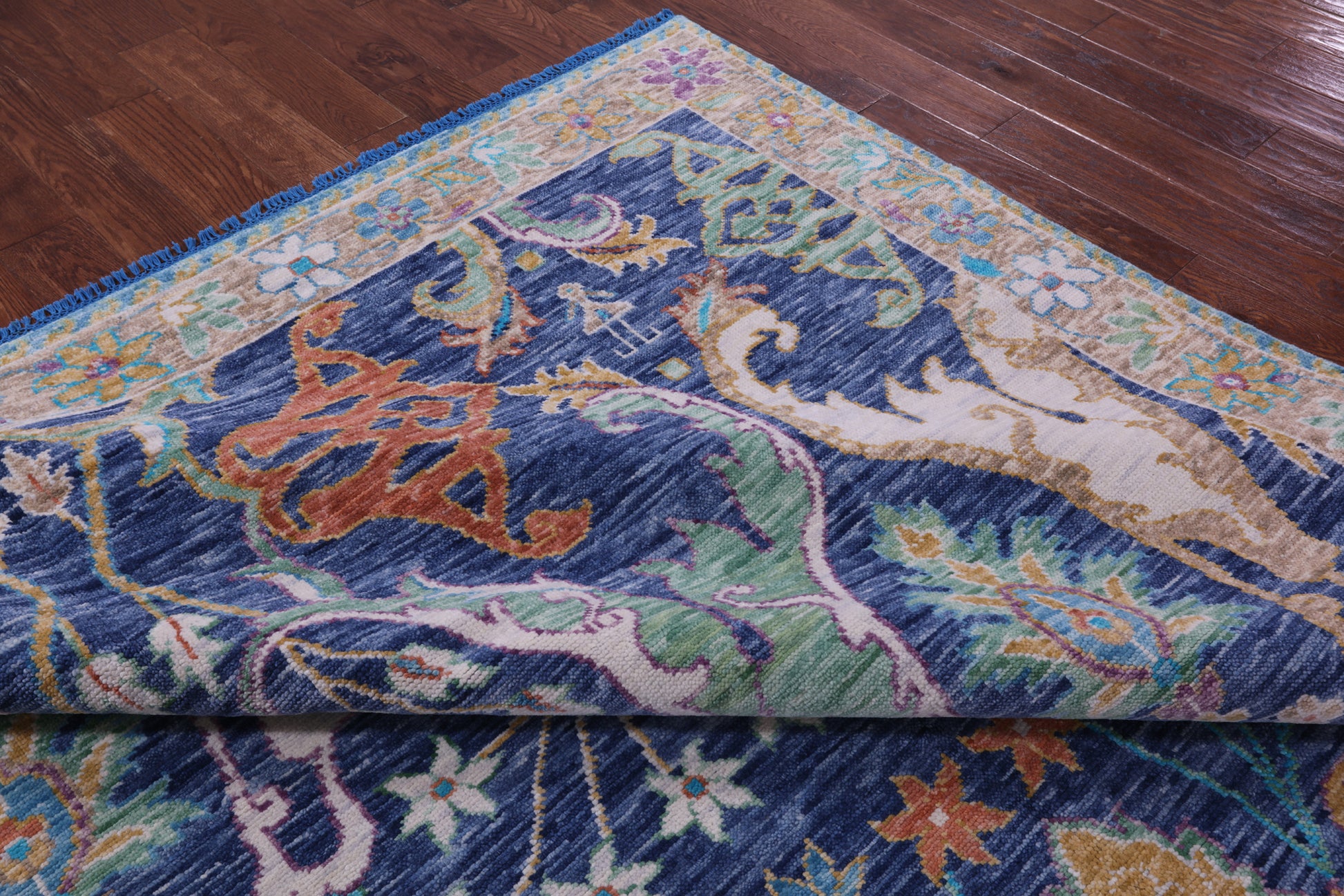 Turkish Oushak Hand Knotted Wool Rug - 9' 0" X 12' 0" - Golden Nile