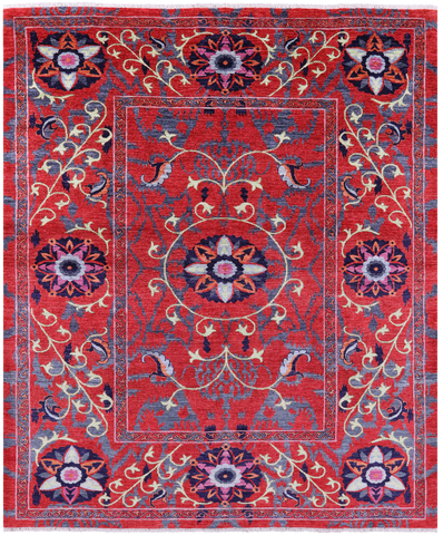 William Morris Handmade Wool Rug - 8' 1