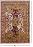 Persian Tabriz Hand Knotted Wool Rug - 8' 7" X 12' 4" - Golden Nile