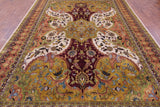 Persian Tabriz Hand Knotted Wool Rug - 8' 7" X 12' 4" - Golden Nile
