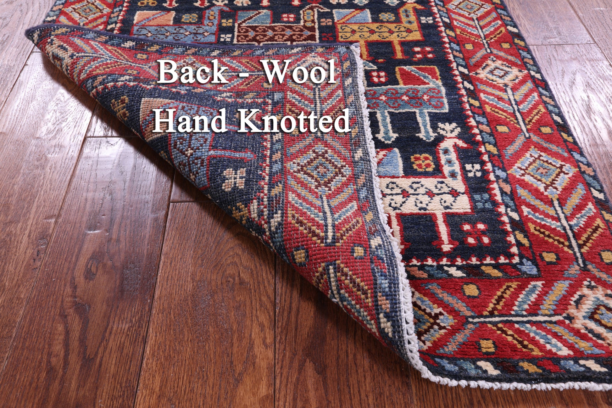 Tribal Persian Gabbeh Handmade Wool Rug - 2' 7" X 19' 0" - Golden Nile