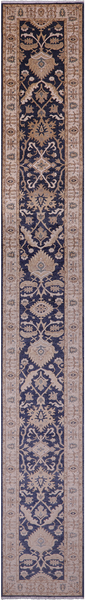 Peshawar Hand Knotted Wool Rug - 2' 7" X 19' 3" - Golden Nile