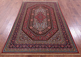 Persian Qum Hand Knotted Wool Rug - 4' 10" X 7' 7" - Golden Nile