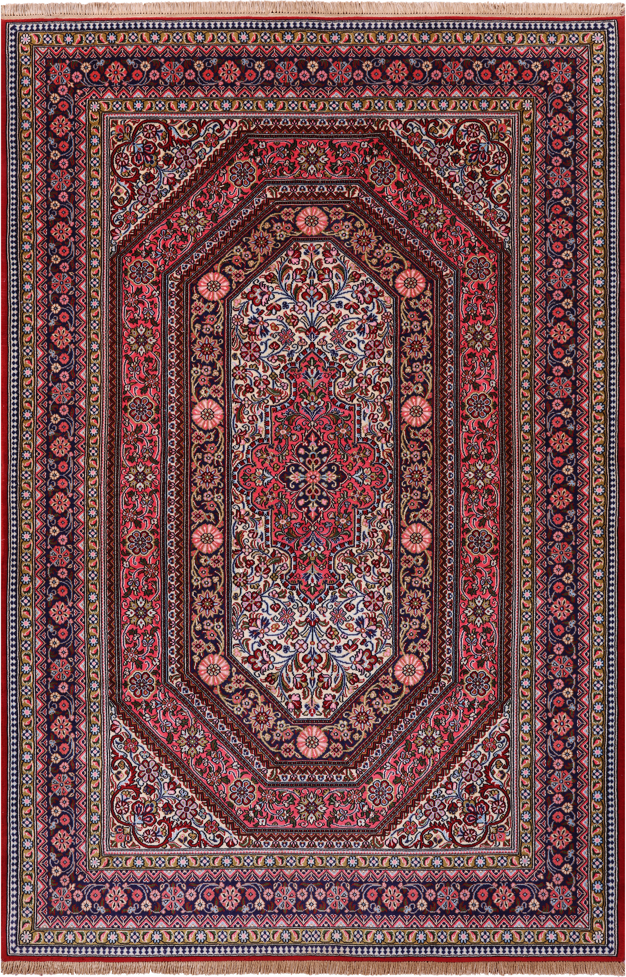 Persian Qum Hand Knotted Wool Rug - 4' 10" X 7' 7" - Golden Nile