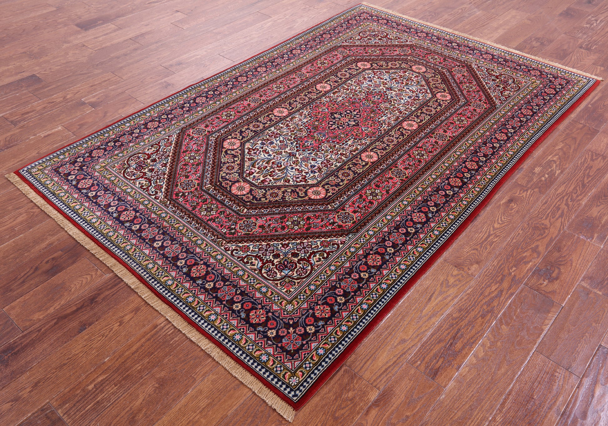 Persian Qum Hand Knotted Wool Rug - 4' 10" X 7' 7" - Golden Nile