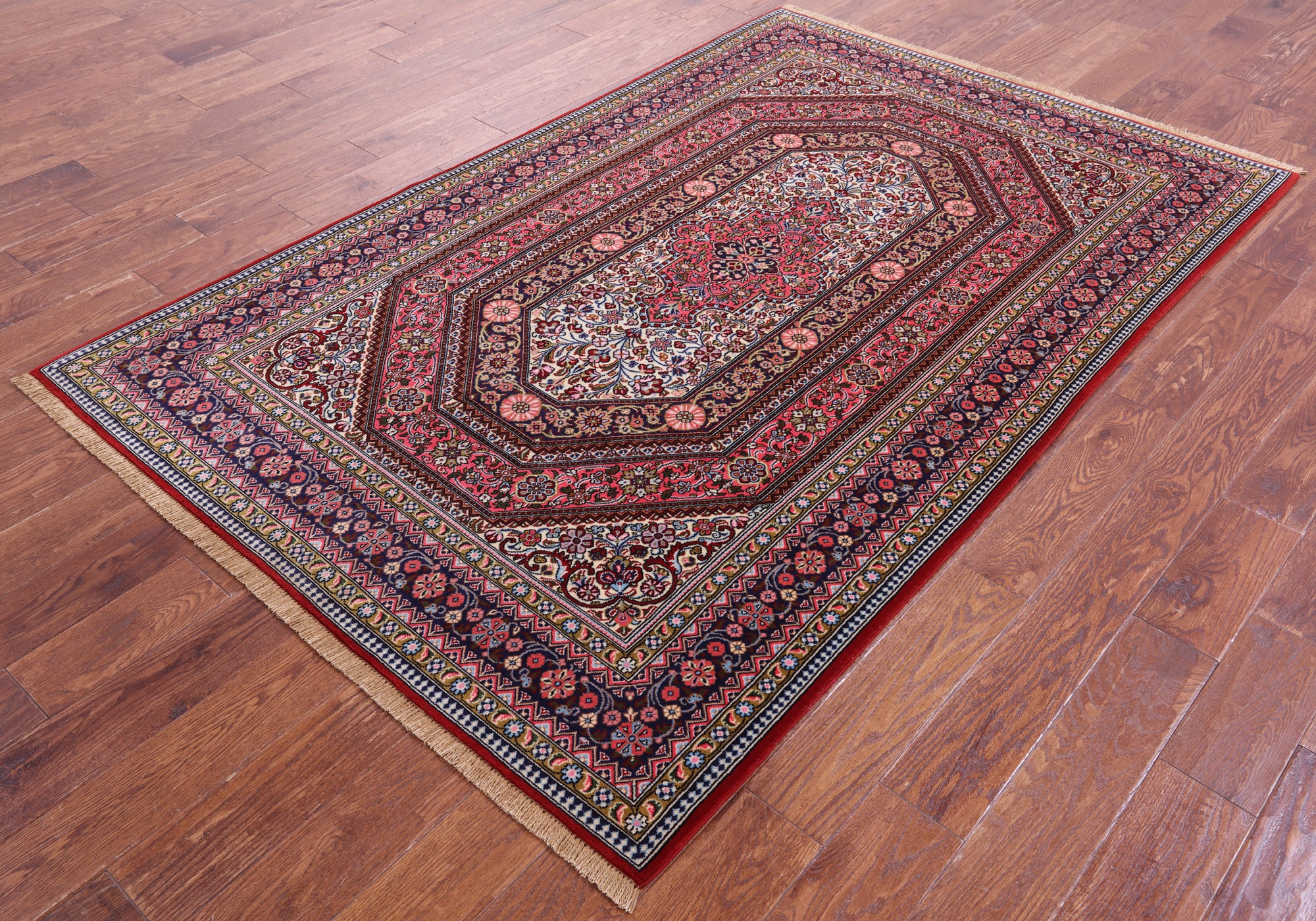 Persian Qum Hand Knotted Wool Rug - 4' 10" X 7' 7" - Golden Nile