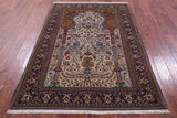 Persian Qum Handmade Wool Rug - 4' 8" X 7' 0" - Golden Nile