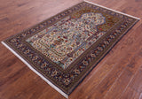 Persian Qum Handmade Wool Rug - 4' 8" X 7' 0" - Golden Nile