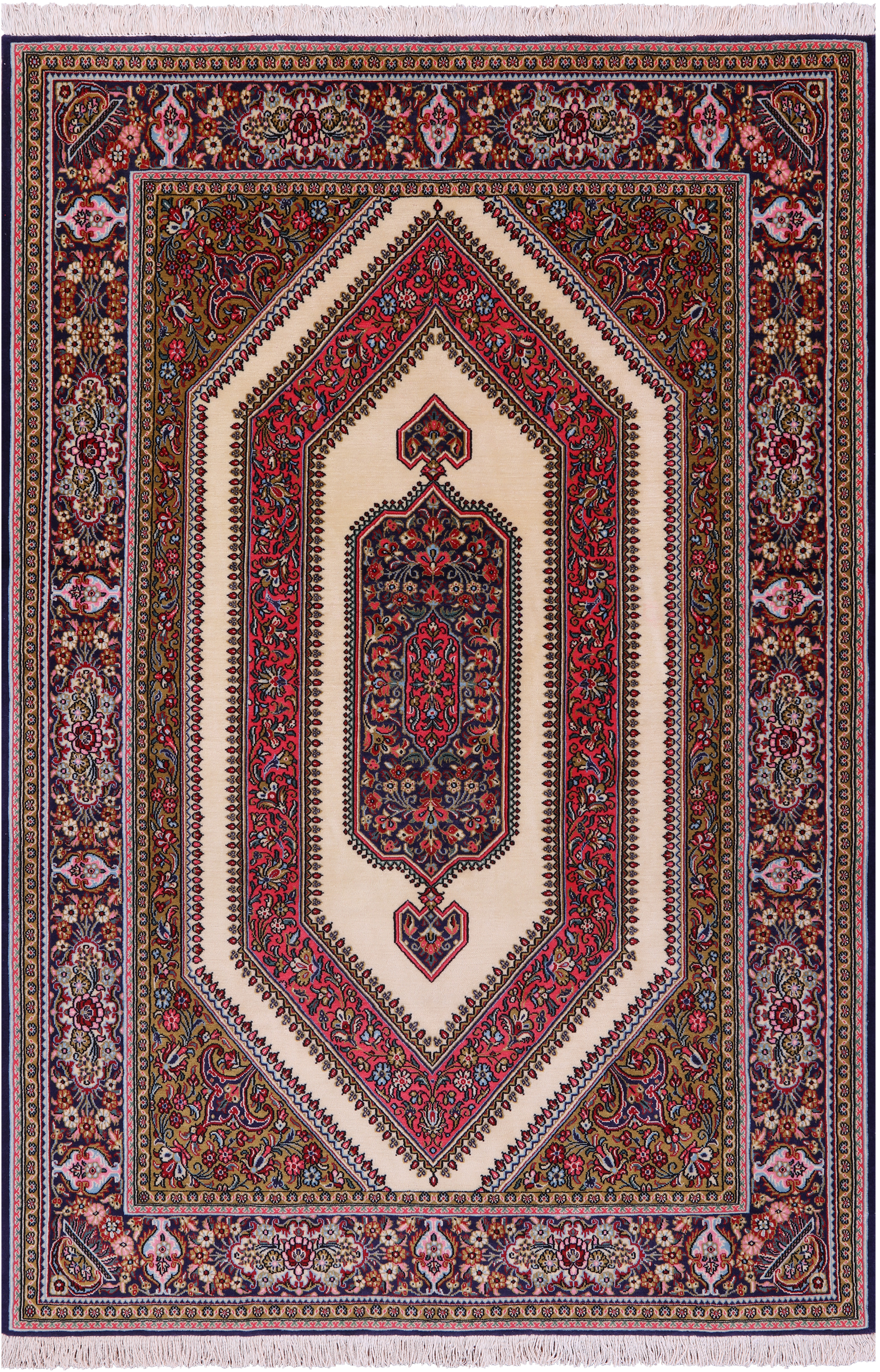 Persian Qum Handmade Wool Rug - 4' 7" X 6' 11" - Golden Nile