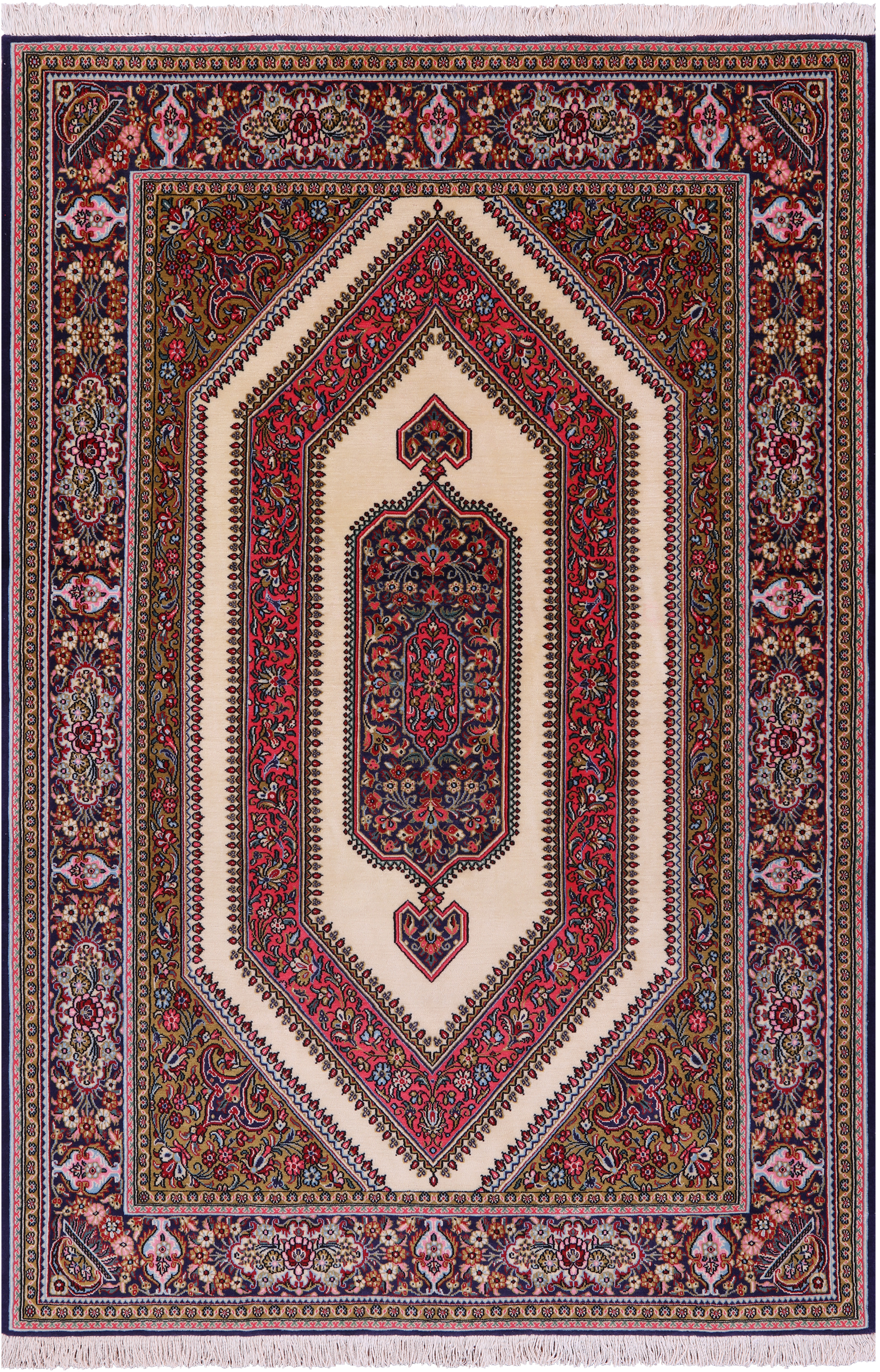 Persian Qum Handmade Wool Rug - 4' 7" X 6' 11" - Golden Nile