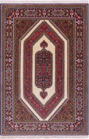 Persian Qum Handmade Wool Rug - 4' 7
