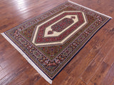 Persian Qum Handmade Wool Rug - 4' 7" X 6' 11" - Golden Nile
