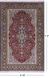 Persian Qum Hand Knotted Wool Rug - 4' 10" X 7' 2" - Golden Nile